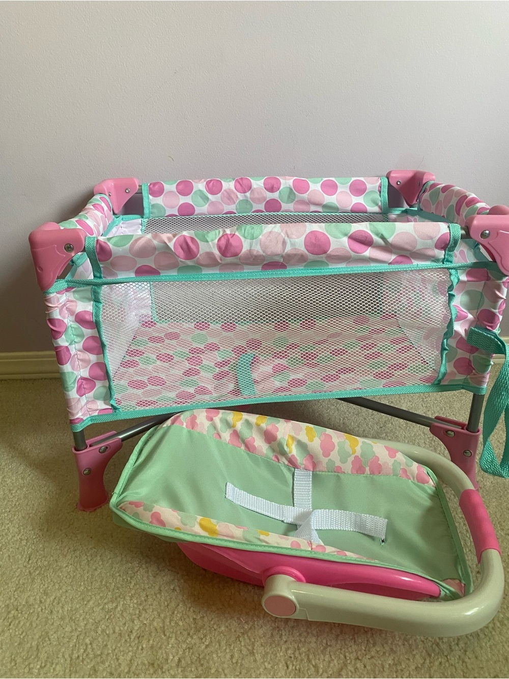 My Sweet Baby Doll Carrier + My Sweet Baby Doll Folding Play Pen
